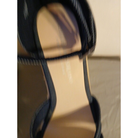 CHRISTIAN SIRIANO blue Denim Ankle Strap Espadrille Platform Wedge Heels 6.5 New - Picture 13 of 16